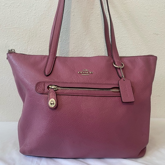 Coach Taylor Pebble Leather Tote Primrose 38312 - Picture 1 of 6